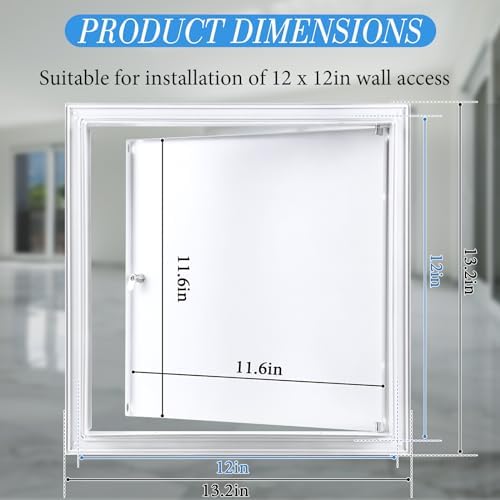 Gisafai Aluminum Access Panel for Drywall, 12 x 12 Inch - Image 6