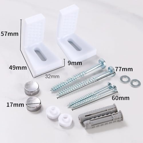 Toilet Bidet L-shaped Foot Mounting Bolts Set Toilet Pan Fix To Floor Kit - Image 2