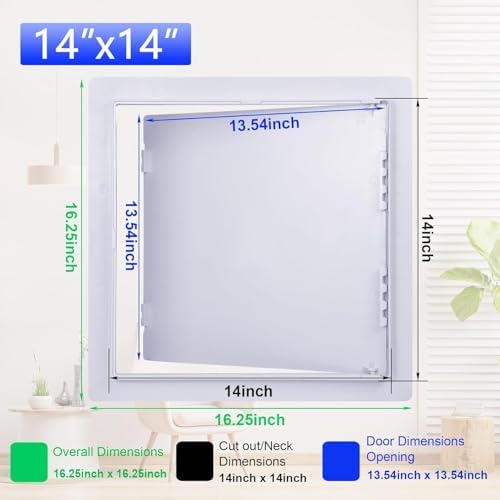 Suteck Access Panel for Drywall 14 x 14 Inch, Ceiling&Plumbing Access Door - Image 2