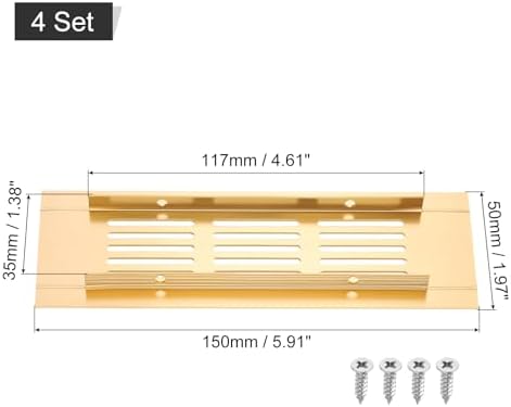 uxcell Air Vents Cover, Rectangle Louvered Ventilation Grille - Image 2