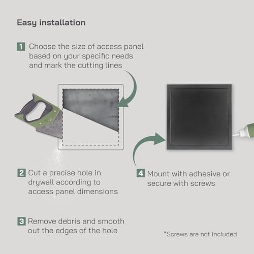 Vent Systems 12'' x 12'' Inch Anthracite Metal Access Panel - Image 4