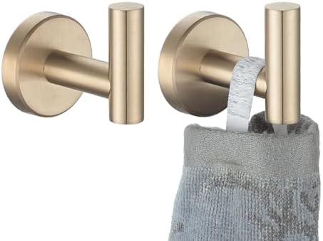 JQK Bathroom Towel Hook Champagne Bronze, Coat Robe Clothes Hook by Homeimprovement