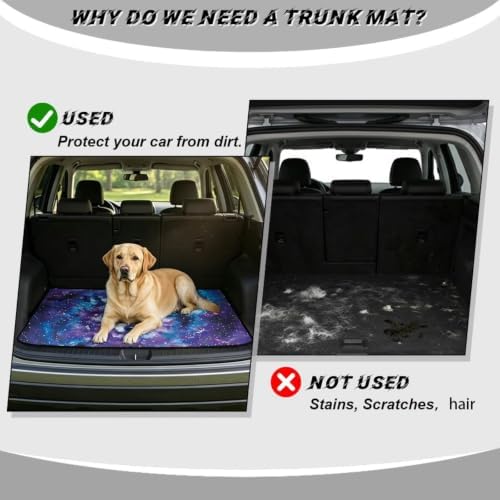 ELEQIN Galaxy Purple Wolf Car Trunk Mat Cargo Liner - Image 4