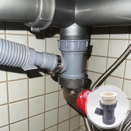 Dishwasher Drain Hose Adapter Universal Y-Shaped Kitchen Sink Drain Pipe Adapter - Image 7
