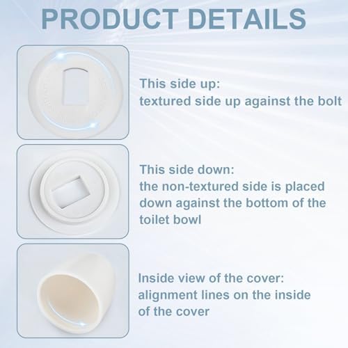 6 Packs Toilet Bolt Caps with Washers - Image 5
