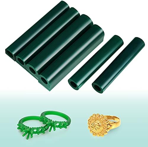 Nuanchu 6 Pcs Carving Wax Ring Tube Green - Image 5