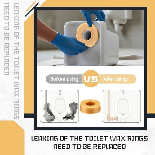 Marsui 8 Pack Urinal Wax Ring 2 Inch Thick Toilet Bowl Wax Ring Gasket Seal - Image 5