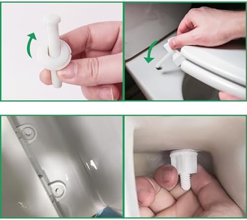 VRSS Plastic Toilet Seat Hinge Bolt Screws Replacement, 2 Pack - Image 4