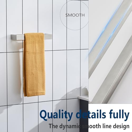 KOKOSIRI Towel Ring Brushed Nickel Hand Towel Hanger Holder 9-Inch Kitchen Rack - Image 4