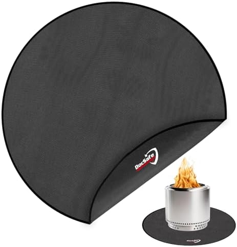 DocSafe 42" Fire Pit Mat for Solo Stove Bonfire, 4 Layers Double-Sided by DocSafe