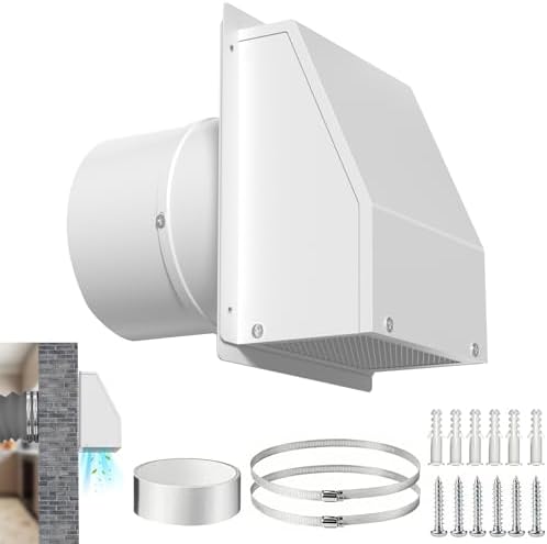 8 Inch Hooded Wall Vent Cover by Home
