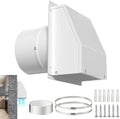 8 Inch Hooded Wall Vent Cover by Home