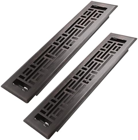Howeall 2x12 Inches 2 Pack Heavy Duty Walkable Floor Register Easy Adjust Air by Howeall