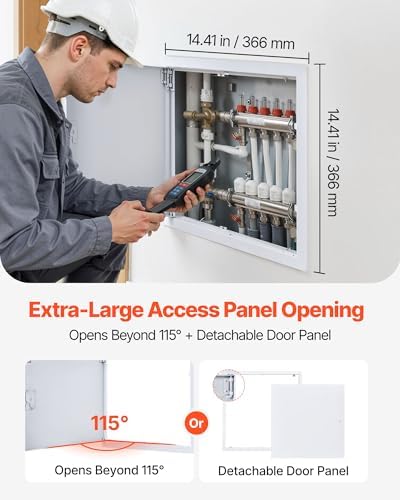 VEVOR Access Panel for Drywall, 15.2 x 15.2 in Galvanized Steel Access Door - Image 4