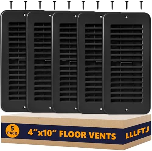5 Pack Floor Vent Covers, Floor Register 4x10, Adjustable Plastic Vent Covers by Unknown