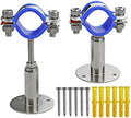 2PCS 304 Stainless Steel Wall Mount Ceiling Mount Pipe Supports, Adjustable by WYSIYWYKA