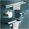 4-Pieces Bathroom Hardware Set, Polished Chrome Towel Bar Set, Wall Mounted by TNOMS