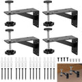 4 Pack Black Undermount Sink Brackets, Heavy-Duty Adjustable Support & Repair by Unknown
