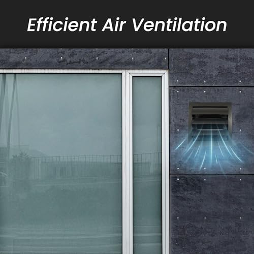 Repa Market ABS Plastic Black 4 Inch Dryer Vent Cover Outside, 4 Inch Exhaust - Image 3