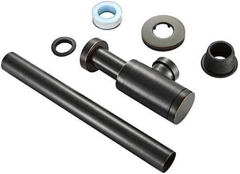Brass Round Bottle P Trap, Basin Sink Waste Trap Drain Tube Kit Adjustable - Image 5