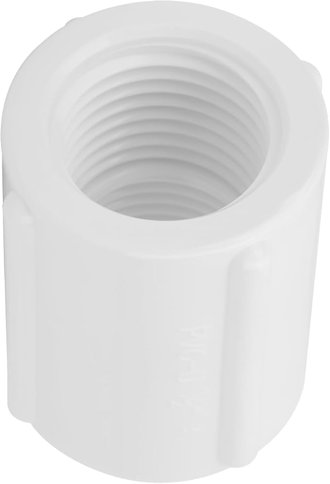 10Pack 1/2" Double Female Thread PVC Pipe Coupling Adapter Pipe Fitting - Image 3
