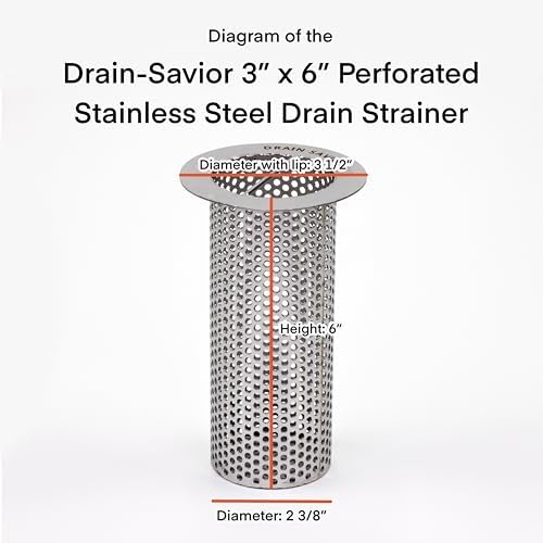 Drain Savior - 3" Commercial Floor Drain Strainer, Cylindrical Mesh 316 - Image 3