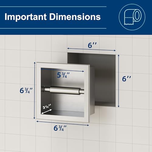 Neodrain Gold 304 Stainless Steel Recessed in Wall Toilet Paper Holder - Image 4