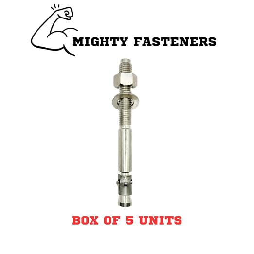 Mighty Fasteners Wedge Anchors – Heavy-Duty 304 Stainless Steel Expansion Bolts - Image 3