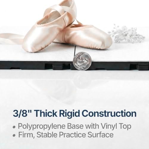 Flooring Inc's 3/8" Thick Interlocking Lightweight Plastic Practice Dance Floor - Image 4