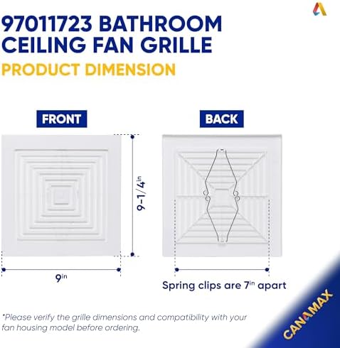 BP90 S97011723 Bathroom Ceiling Fan Grille - Image 2