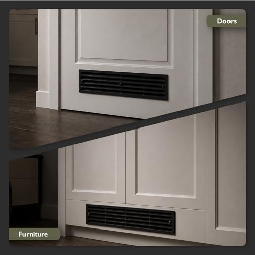 17.7 x 3.6 Inch Door Vent Cover – Two-Sided Black Plastic Vent Cover - Image 7