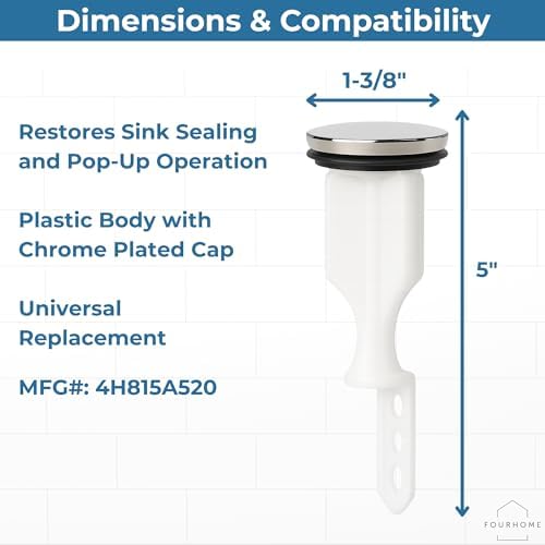 Universal Sink Drain Stopper 5 Pack | 5 Inch Pop-Up Replacement - Image 4