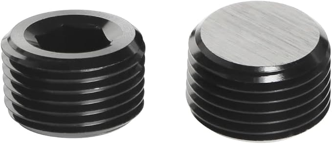 1 NPT Male Thread Allen Head Socket Pipe Plug Fitting Aluminum Black - Image 4