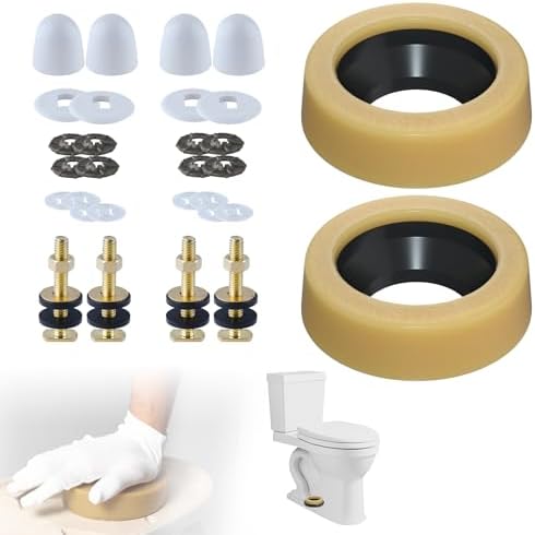 2-Pack Universal Extra Thick Toilet Wax Ring, Toilet Ring by iFealClear
