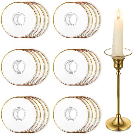 Hewory Glass Bobeches for Candlesticks by Hewory