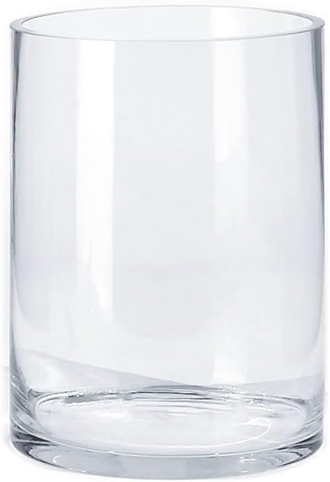 CYS EXCEL Cylinder Clear Glass Vase | Multiple Size Choices Glass Flower Vase by CYSEXCEL%C2%AE