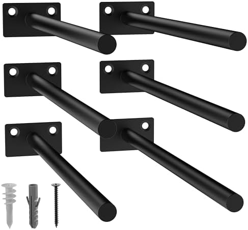 6-Pack 10 inch Floating Shelf Brackets, Hidden Shelf Bracket by FinestHomeDecor