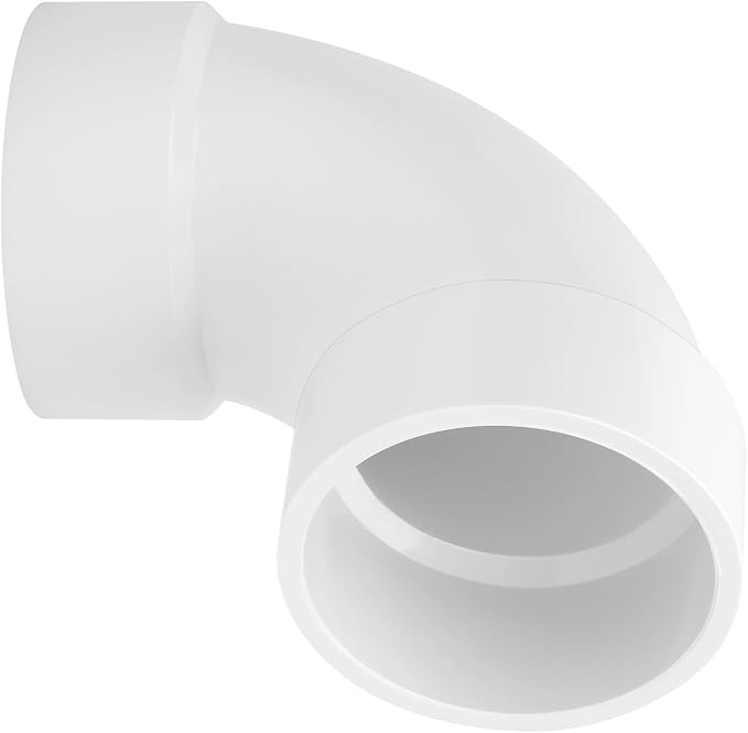 3" PVC DWV Sanitary 90-Degree Elbow White SCH40 3" PVC DWV 90° Elbow Pipe - Image 5