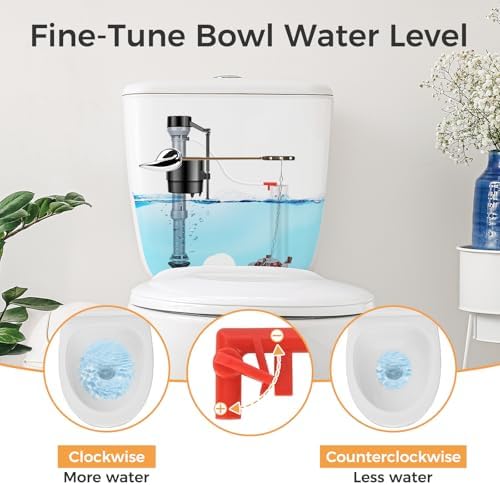 Universal Toilet Flusher Replacement Kit, Toilet Fill Valve and 2-Inch Flapper - Image 6