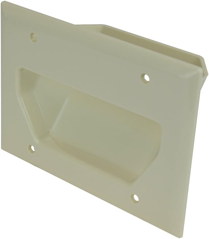 DataComm Electronics 45-0003-LA 3-Gang Recessed Low Voltage Cable Pass Through by DATACOMM
