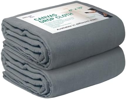 Canvas Drop Cloth for Painting 4x15 feet Pack of 2-8oz Painters Drop Cloths for by Unknown