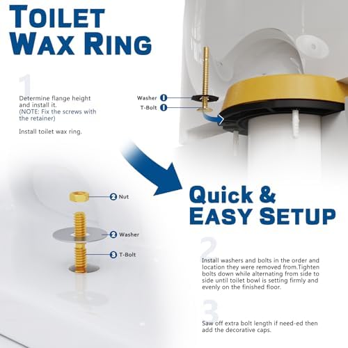 NEEXAN Toilet Wax Ring Kit, Extra-Thick, 3 and 4 Inch Pipes, 1 Pack - Image 5