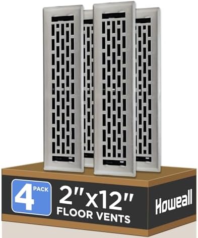 Howeall 2x12 Inches 4 Pack Heavy Duty Walkable Floor Register by Howeall