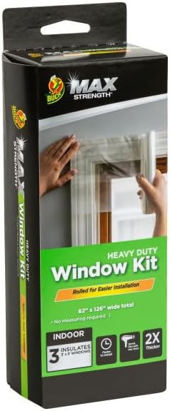 Duck Brand Max Strength Heavy Duty Window Kit: 62 in. x 126 in. / 3 Pieces by DuckBrand