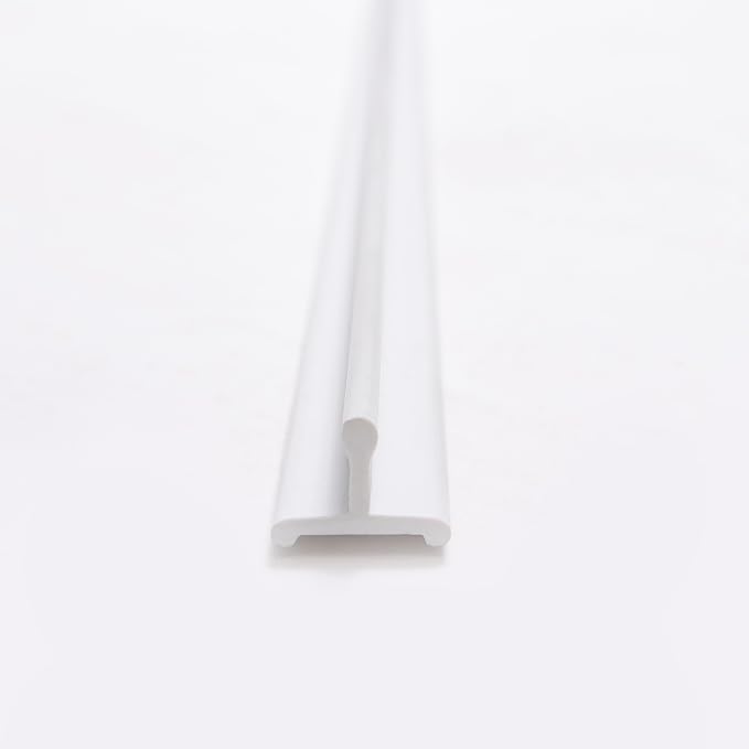 Quality White Vinyl Sliding Door Track – 72", Durable Smooth Glide, Flat White by InbarHardware