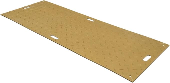 10 Pk 4' x 8' - 1/2" Thick Heavy Duty Tan Ground Protection Mats - Easily - Image 7
