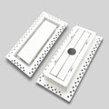 Flush Wall Vent Cover 4x10 Inch by DDPow