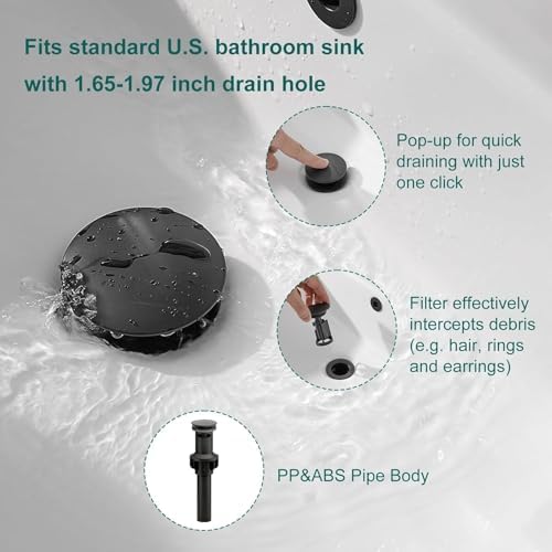 Waterfall Bathroom Faucet, Matte Black, Stainless Steel - Image 4