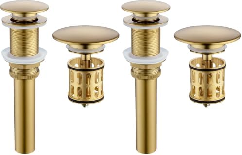 JONKEAN Bathroom Pop Up Drain Without Overflow, Vanity Vessel Sink Drain by JONKEANGlobal