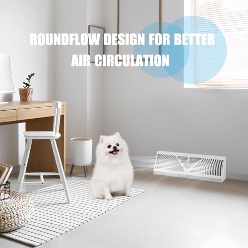 Yaocom 4 Pcs Baseboard Register Vent 15 Inch Duct Opening Size Baseboard Vent - Image 6